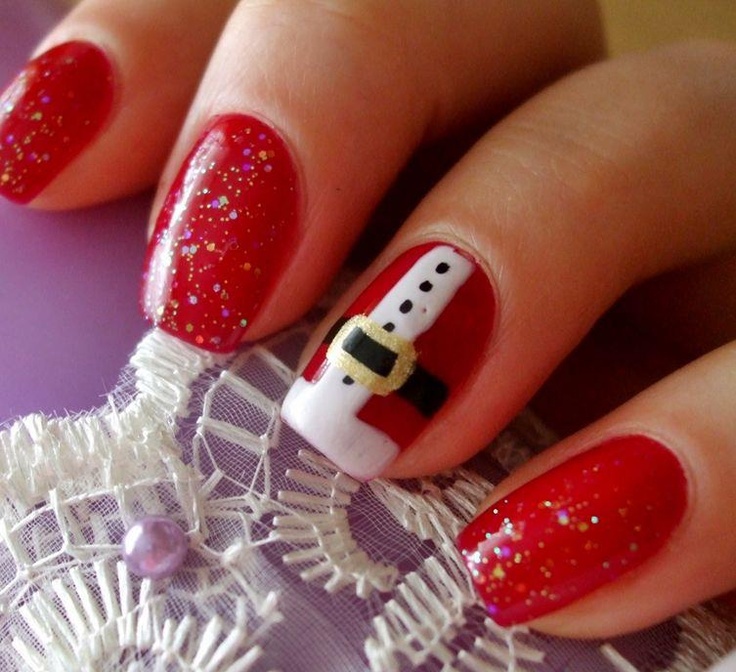 Cute Santa Claus Nail Designs - fashionsy.com