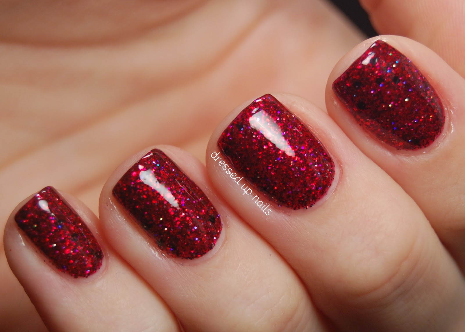 10. Sparkly Red and Green Ombre Nails with a Candy Cane Accent - wide 8