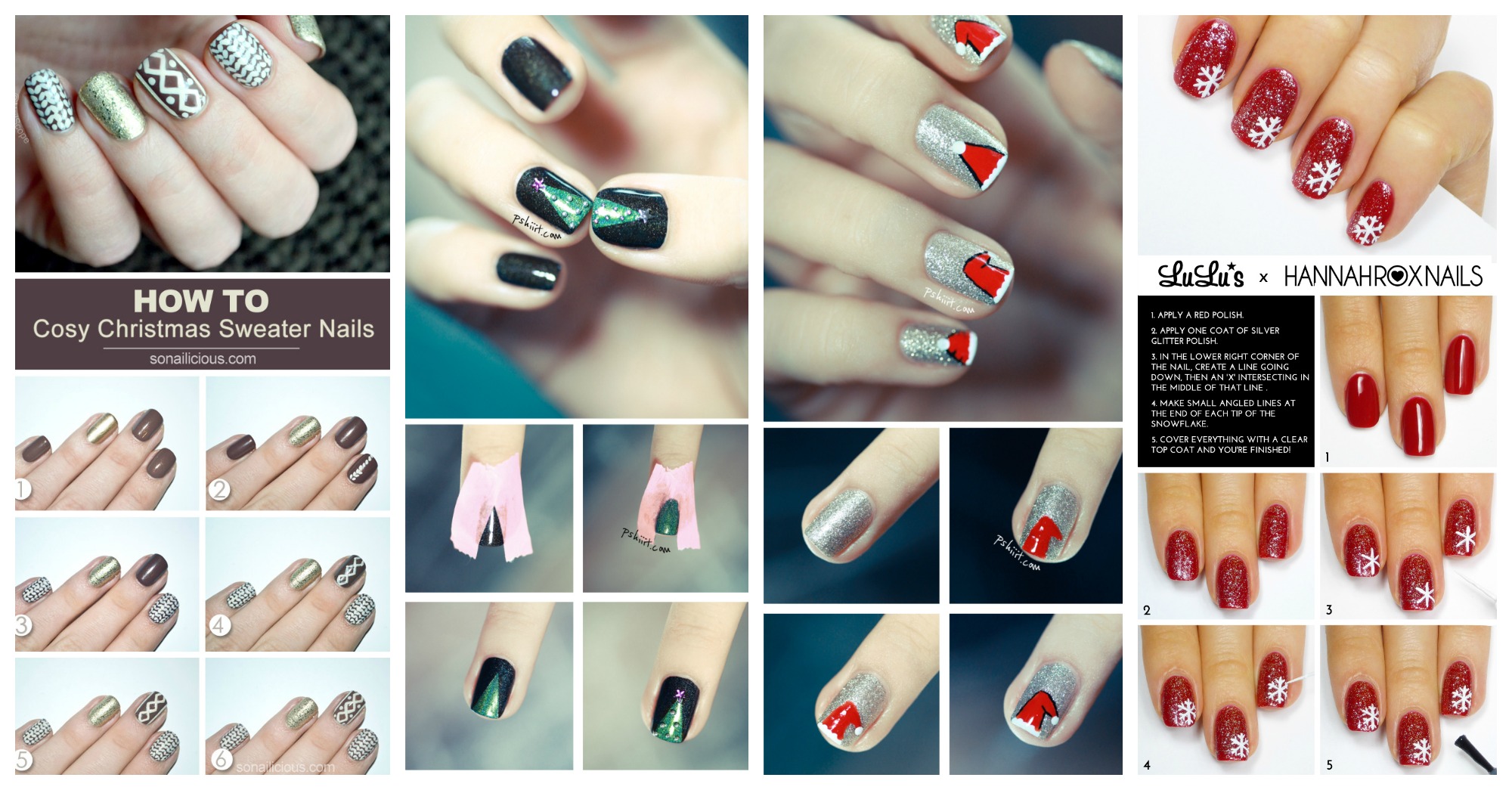 15 Fun and Easy Christmas Nail Tutorials You Need To See - fashionsy.com