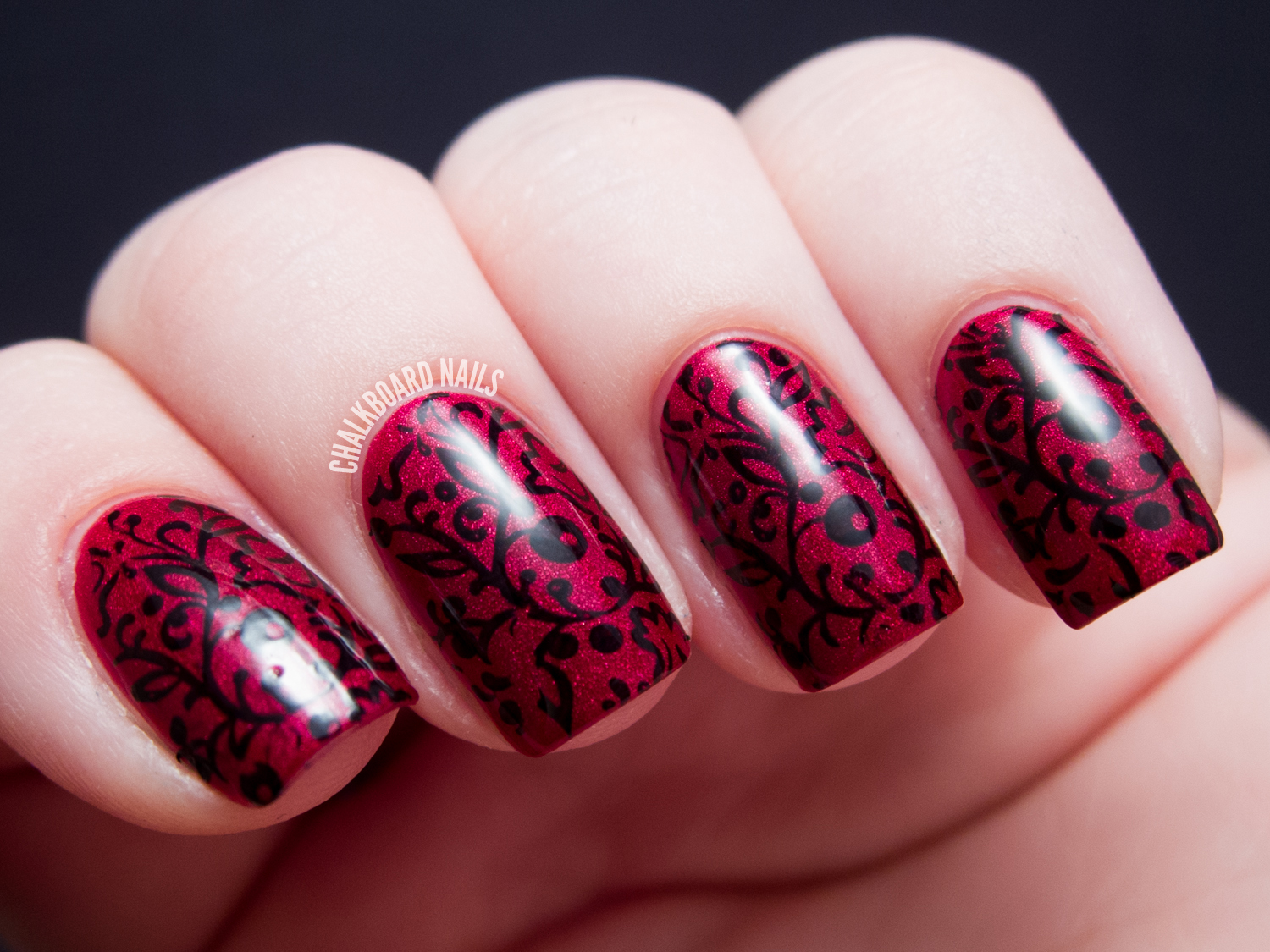 8. Burgundy and Marble Nail Design for 2024 - wide 7
