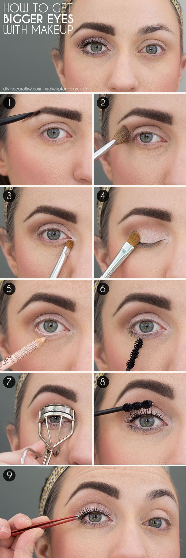 makeup bigger eyes tutorials fashionsy divinecaroline via