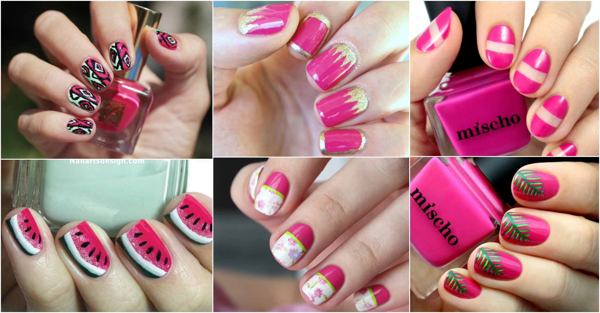 16 Hot Pink Nail Designs You Can Copy This Summer - fashionsy.com