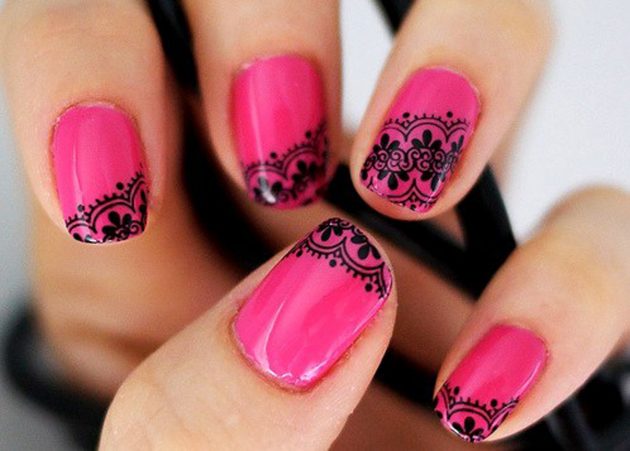 5. Hot Pink Nail Designs for Short Nails - wide 9