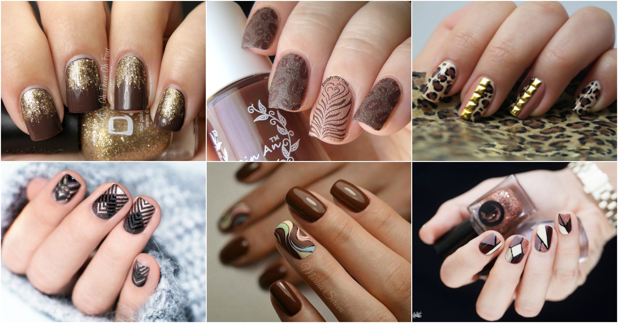 7. Light Brown Nail Art Ideas - wide 1