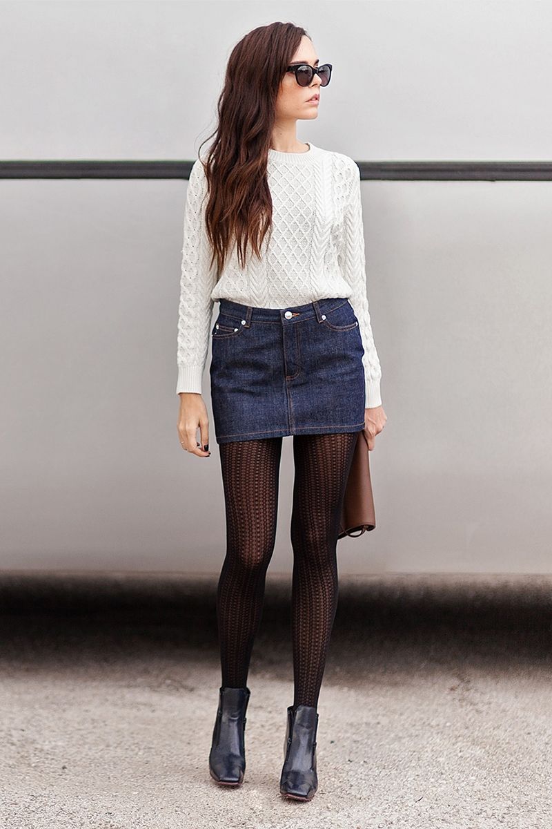 Patterned Tights Are An Easy Way To Spice Up Any Outfit - fashionsy.com