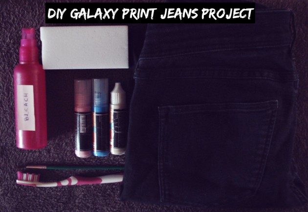 DIY Galaxy Print Jeans