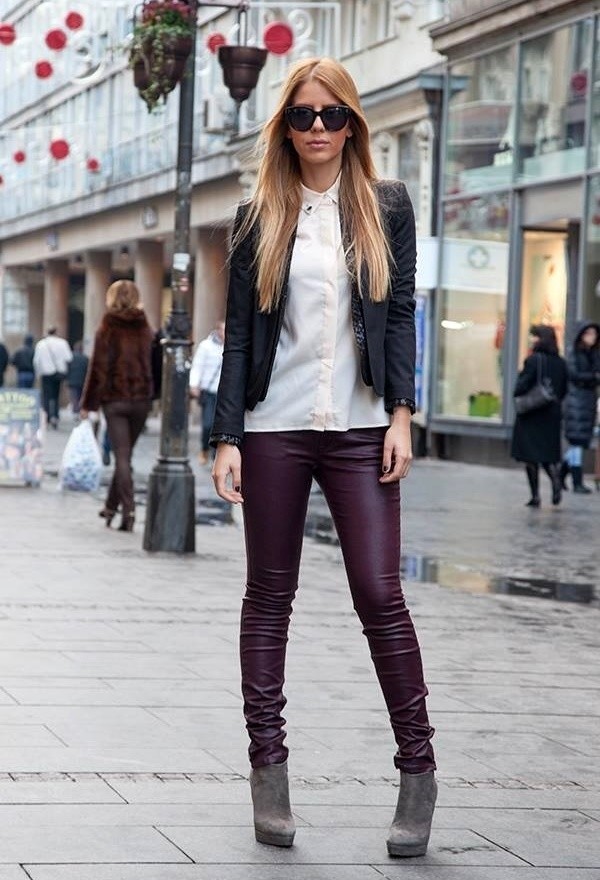 20 Street Styles With Leather Pants