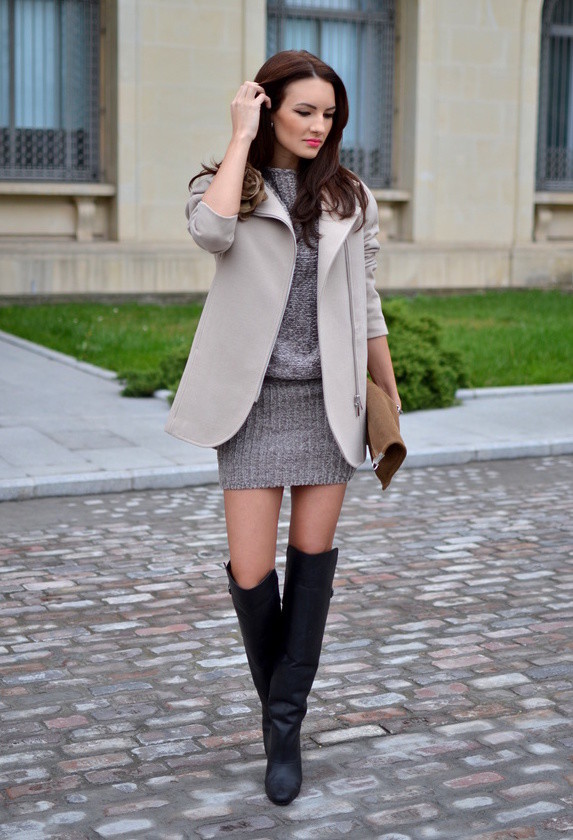 Street Style Ideas With Sweater Dresses