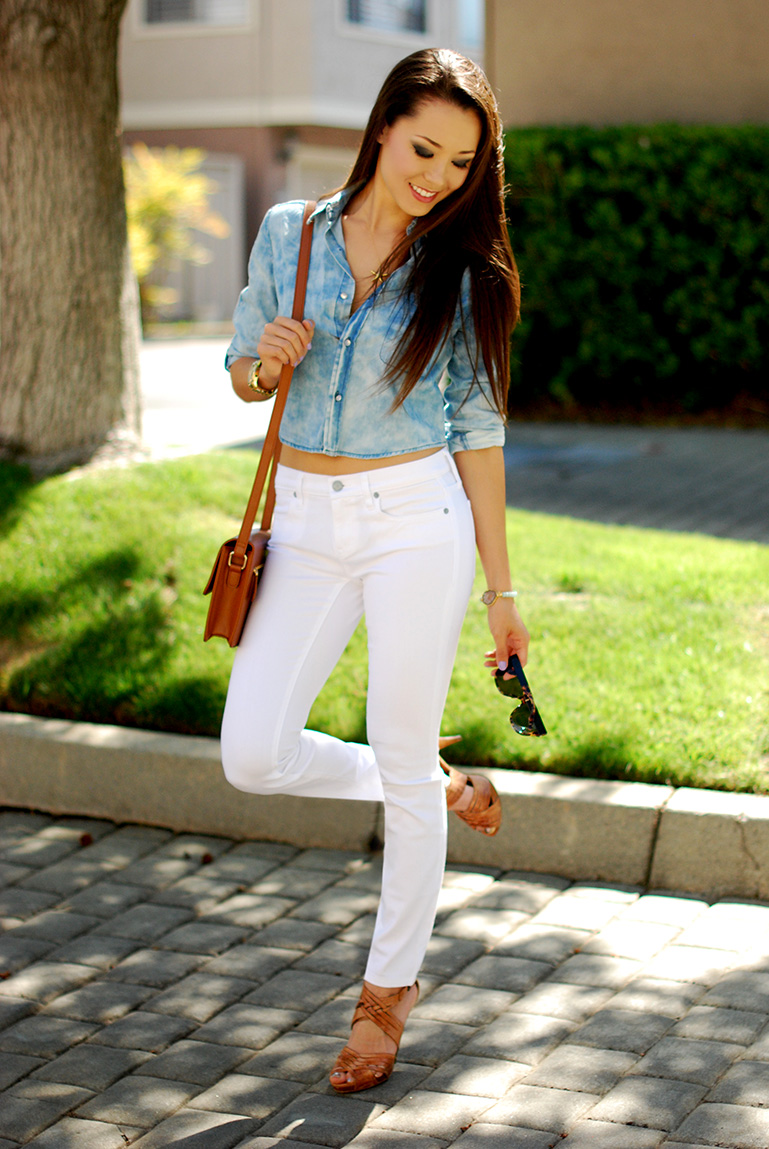 18 Street Style Outfit Ideas With Denim Shirt - fashionsy.com