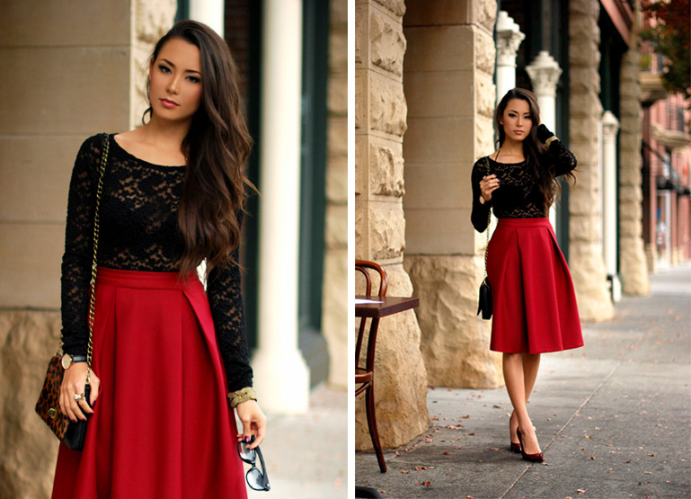 16 Outfit Ideas With A Midi Skirt - fashionsy.com