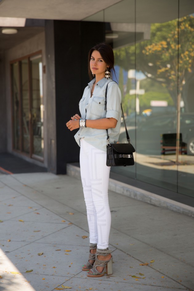18 Street Style Outfit Ideas With Denim Shirt 