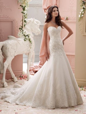 David Tutera for Mon Cheri Spring 2015 Collection - fashionsy.com