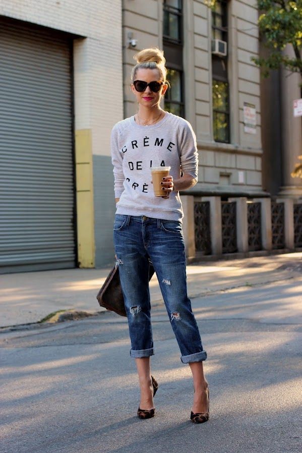 15 Stylish Ways To Wear Boyfriend Jeans With Heels