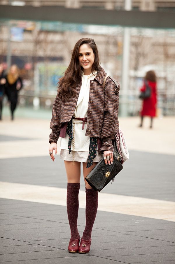 17 Fall Outfit Ideas With Over The Knee Socks