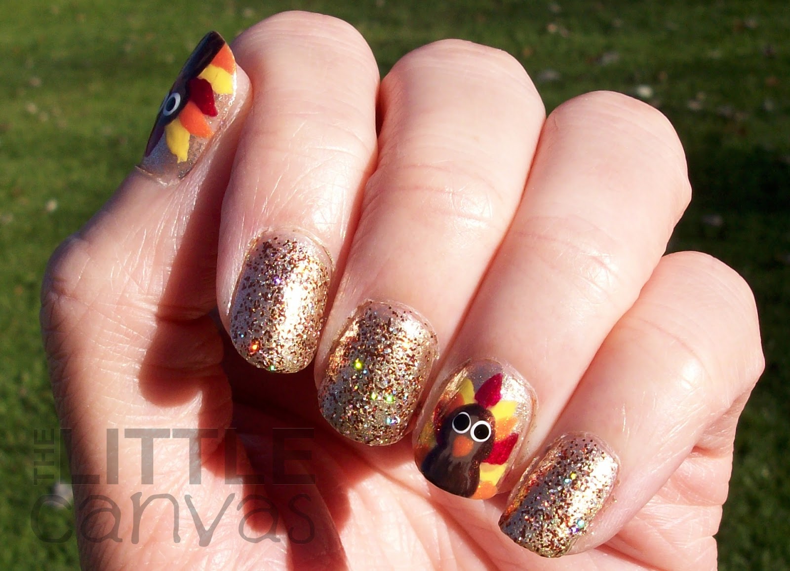 1. "Turkey Nail Art Design for Thanksgiving" - wide 9