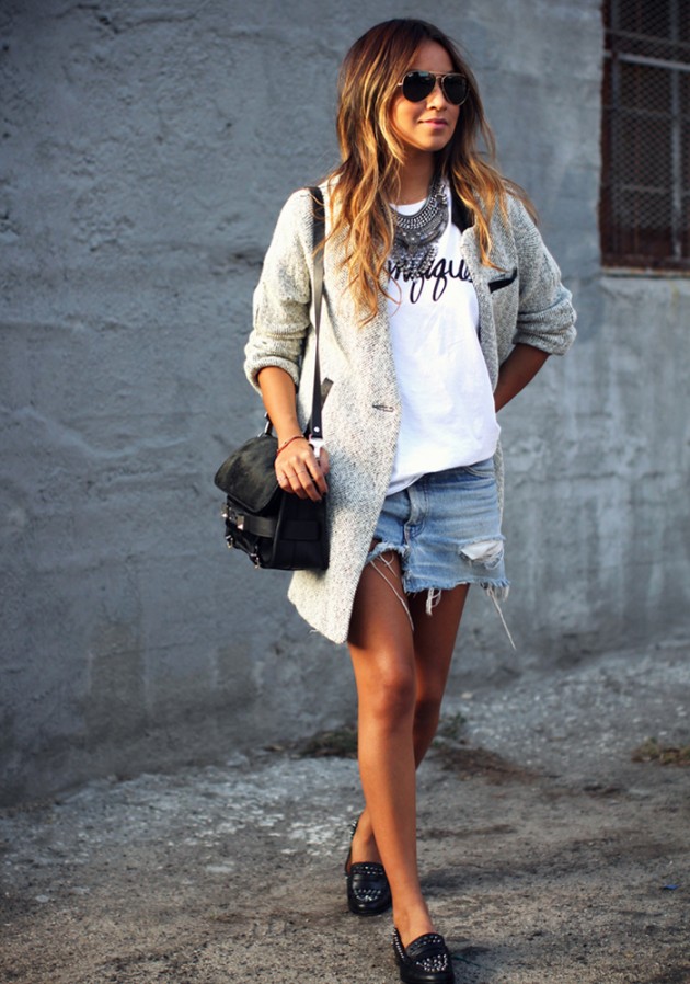 How To Wear Shorts In The Cold Fall Days - fashionsy.com
