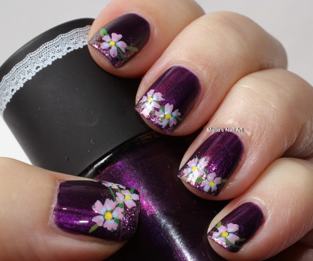 Fall Nail Trend   Dark Purple Nail Designs 