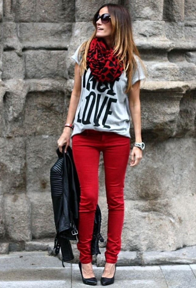 For Stylish Fall Add A Pop Of Red To Any Outfit