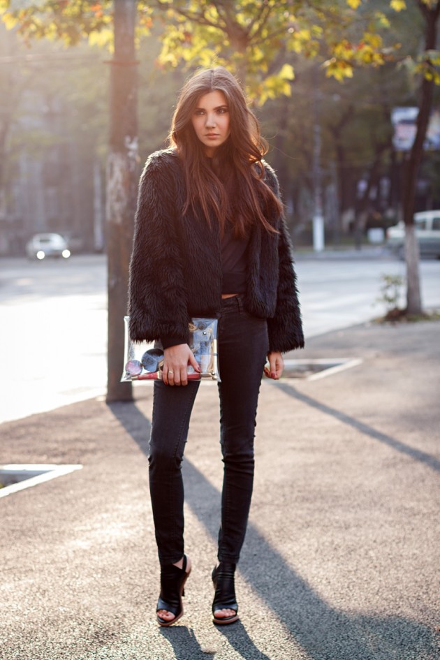 Trendy Winter Outerwear   Fur Coat