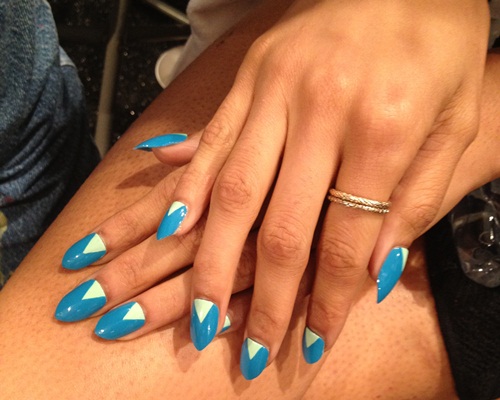 The Two Tones Nail Design is the Newest Nail Trend 