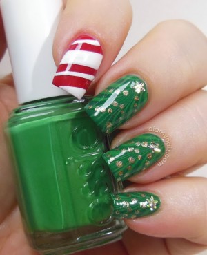 16 Wonderful Christmas Tree Nail Designs - fashionsy.com