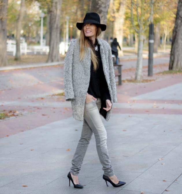 Trendy Winter Outfits In The Shades Of Grey