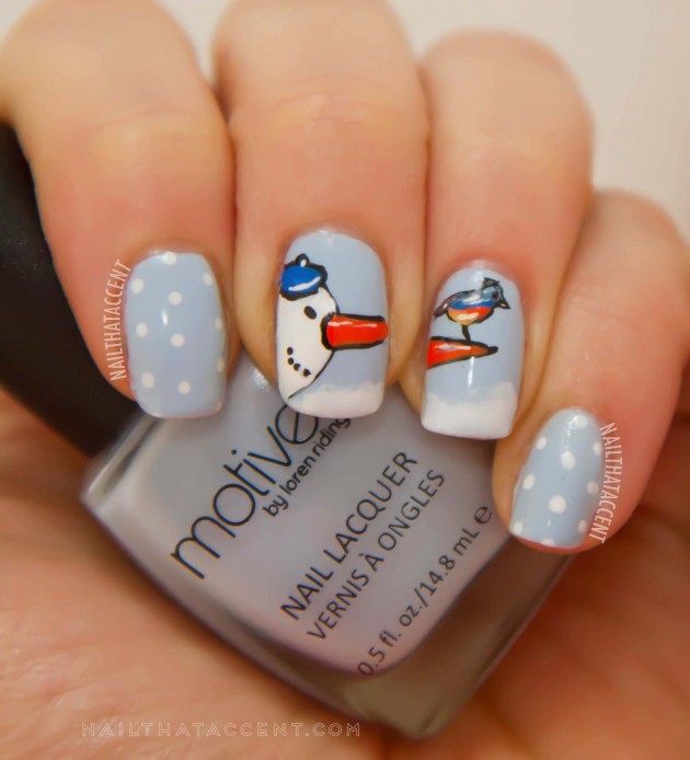 Cute Snowman Nail Designs To Copy This Winter