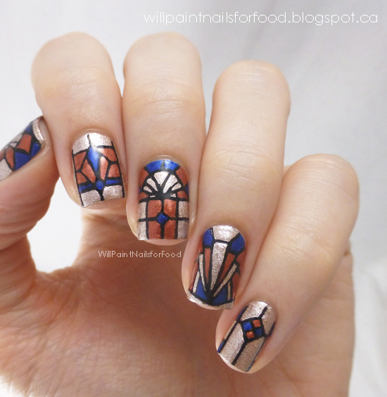 Colorful Stained Glass Nail Designs