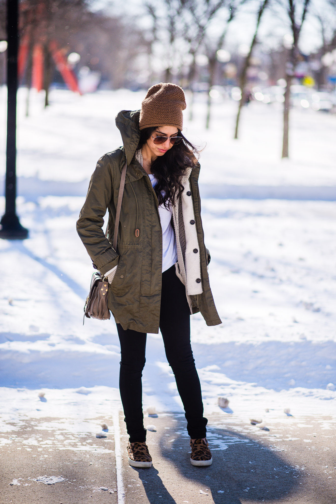Casual chic Winter Outfit Ideas with Slip on Sneakers