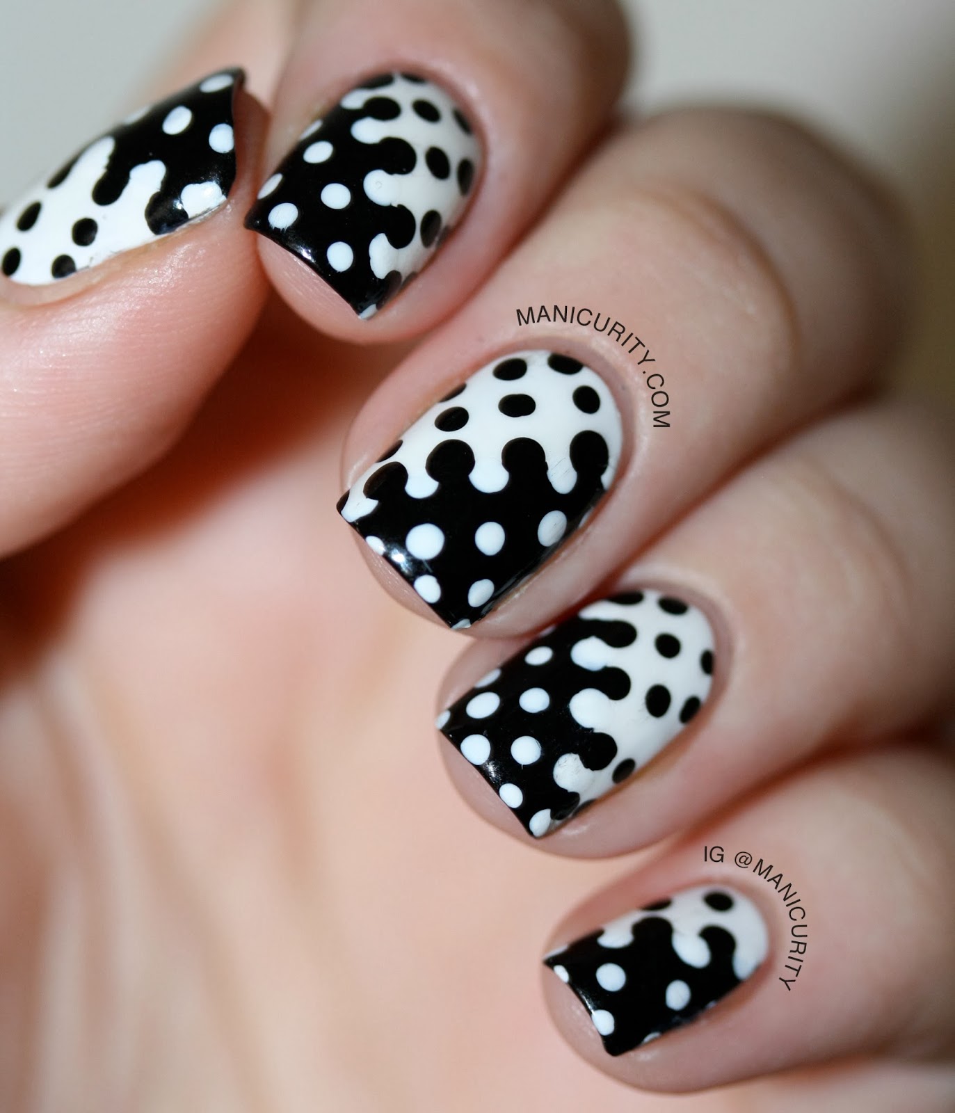 16 Great Black And White Nail Designs.