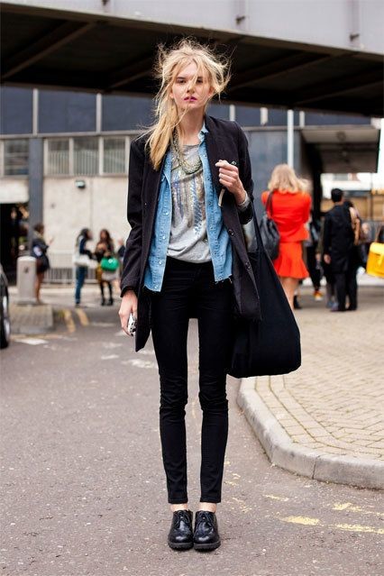 Warm And Fashionable Winter Combinations With Denim Shirts