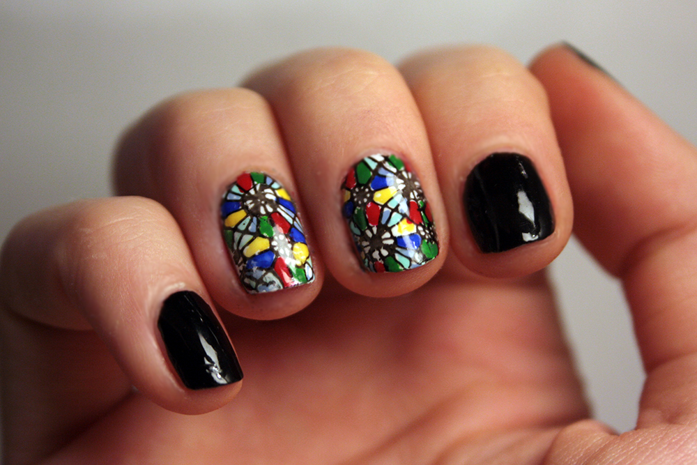 Colorful Stained Glass Nail Designs