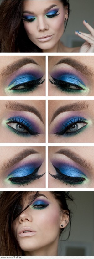 18 Peacock Feather Inspired Eye Makeup Looks - fashionsy.com