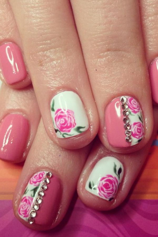 Romantic Rose Nail Art Designs