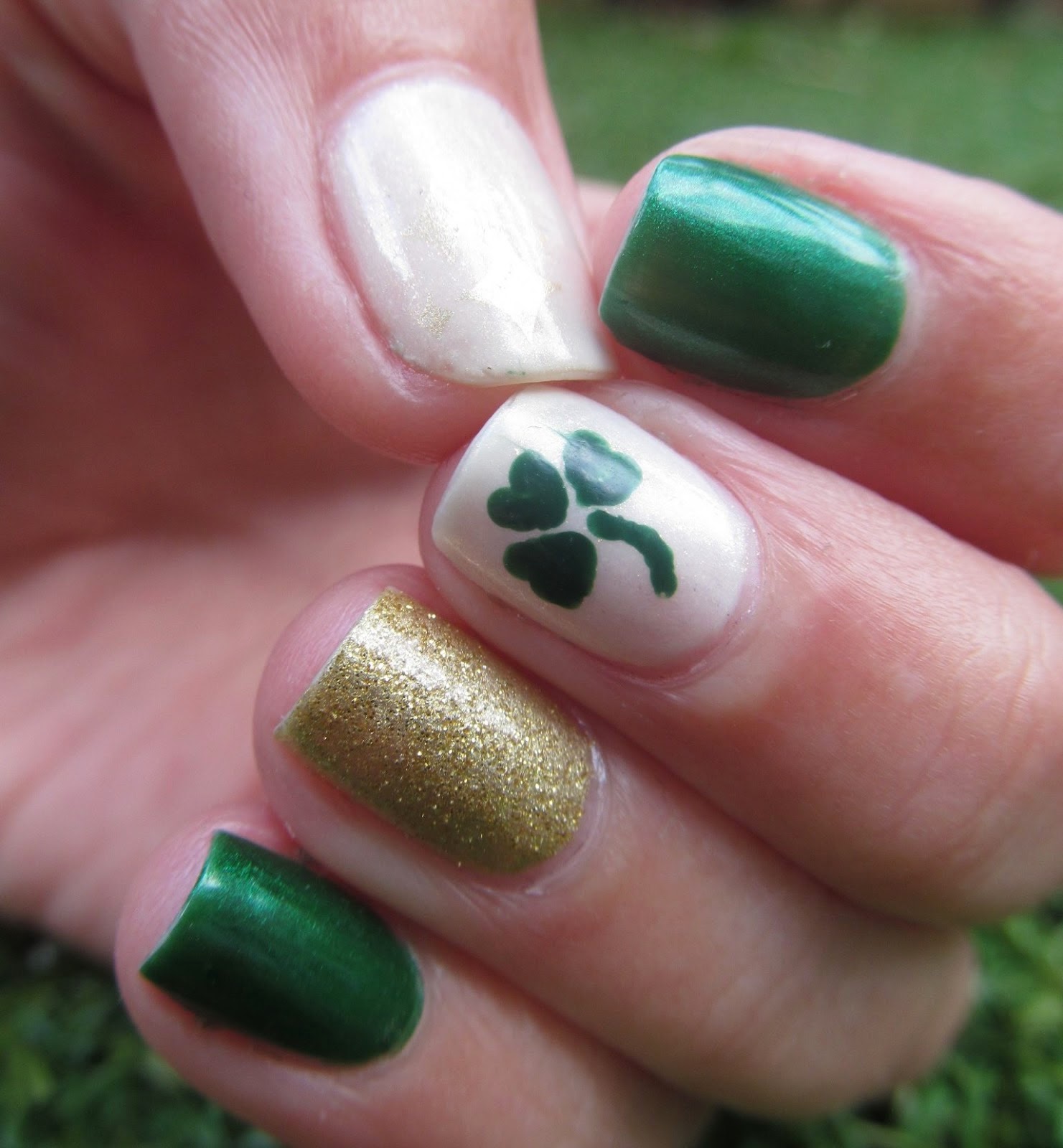 st patricks day nail art design