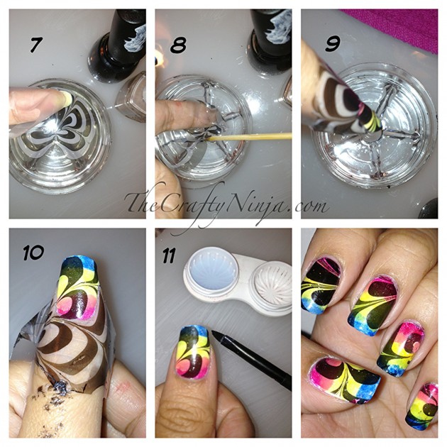 Amazing Water Marble Nail Art Designs