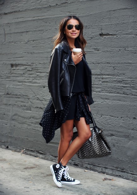 15 Great Ways To Wear Black Leather Jacket