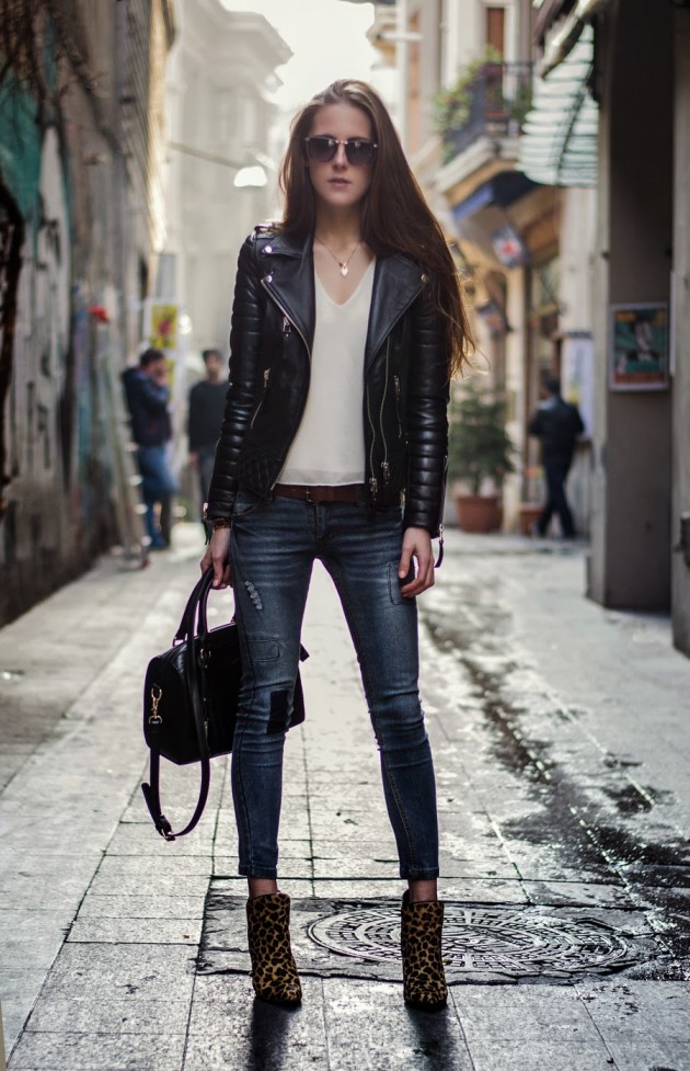 15 Ways To Style The Black Leather Jacket This Spring