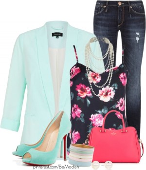 Cute Floral Polyvore Outfits To Copy This Spring - fashionsy.com