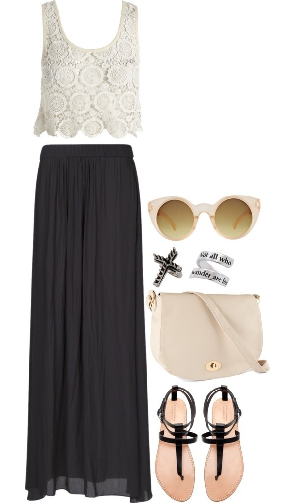 Stupendous And Stylish Polyvore Outfits With Crop Tops For This Summer