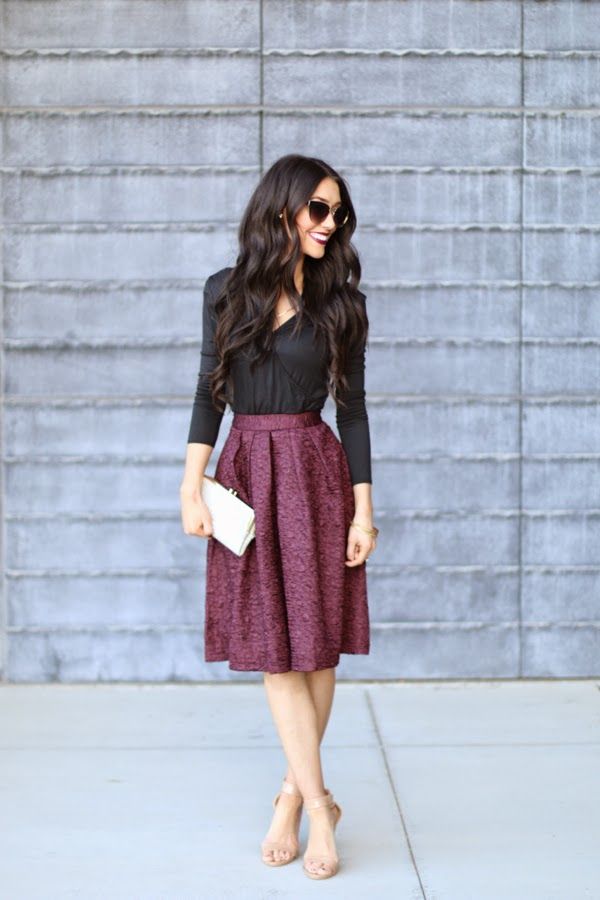 Gorgeous Midi Skirts Outfits For A Classy Look