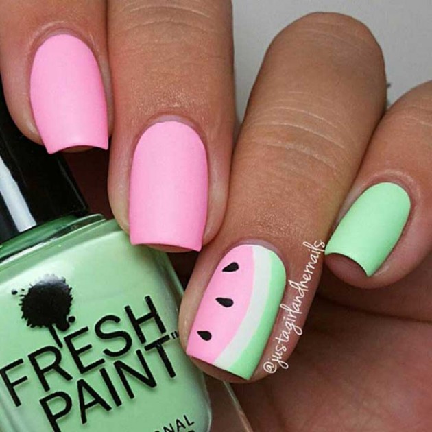 Fun Watermelon Nail Designs Perfect For Summer