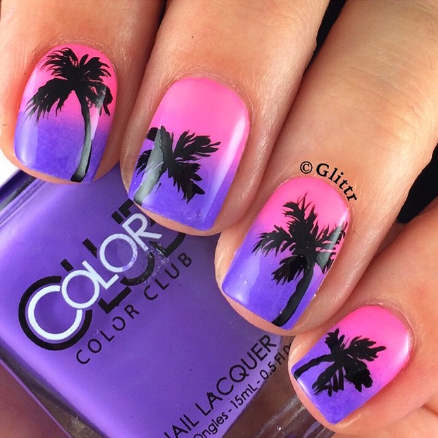 Summer Nail Art: Palm Tree Nail Designs - fashionsy.com