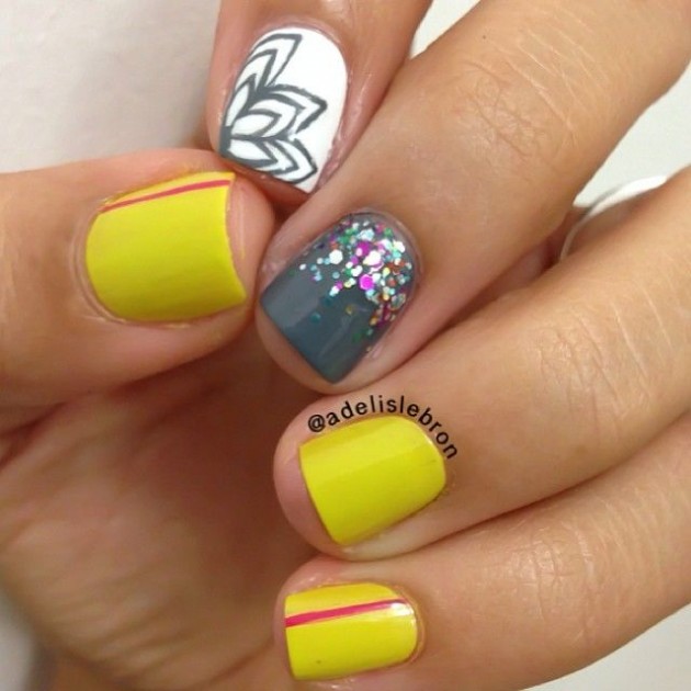 Amazing Yellow Manicure Ideas