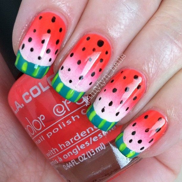 Fun Watermelon Nail Designs Perfect For Summer