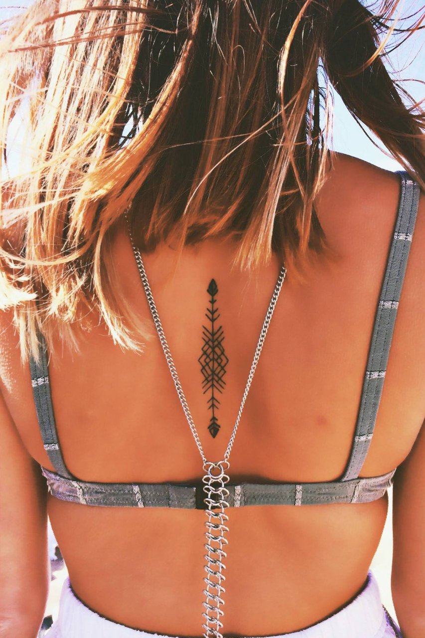 Arrow tattoo design A unique design to represent the arrow like attitude to  go forward in life with symbols of - transcend, explore and... | Instagram