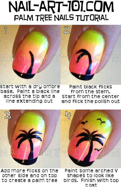 Summer Nail Art: Palm Tree Nail Designs