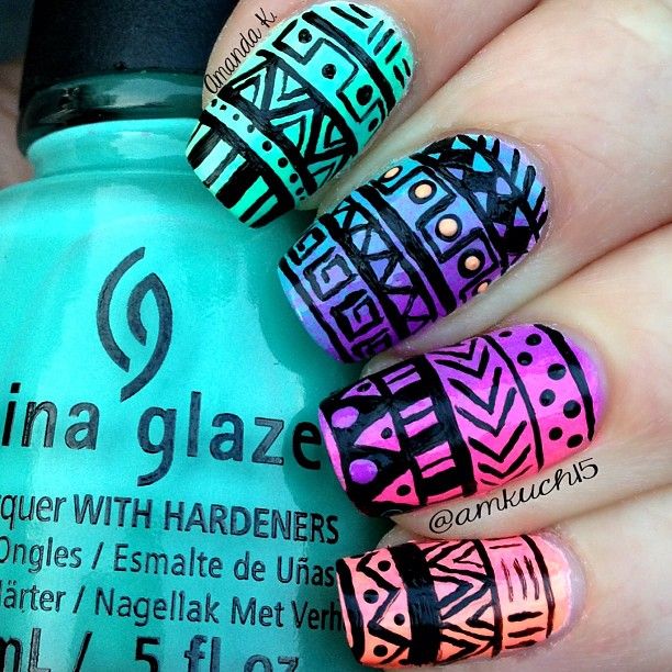 Adorable Aztec Nail Arts To Try Anytime Soon