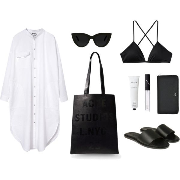 Classy Black And White Summer Polyvore Combinations