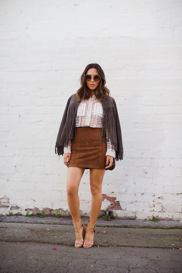 19 Ways to Wear a Suede Skirt